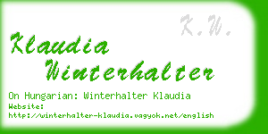 klaudia winterhalter business card